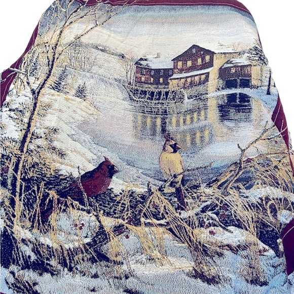 Christmas Cardinal Winter Mill Woven
Tapestry Throw Blanket Sam Timm 50x… - Picture 1 of 6